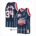 Maillot Houston Rockets Hakeem Olajuwon Mitchell & Ness Bleu