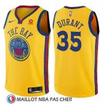 Maillot Enfant Golden State Warriors Kevin Durant No 35 Ciudad Jaune