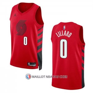 Maillot Portland Trail Blazers Damian Lillard NO 0 Statement 2022-23 Rouge