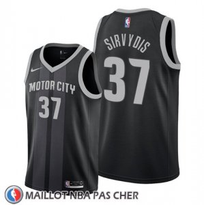 Maillot Detroit Pistons Deividas Sirvydis Ville 2019-20 Noir