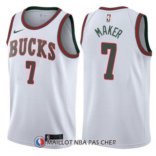 Maillot Milwaukee Bucks Thon Maker Return To The Mecca Classic 7 2017-18 Blanc