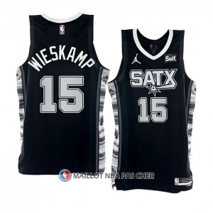 Maillot San Antonio Spurs Joe Wieskamp NO 15 Statement 2022-23 Noir