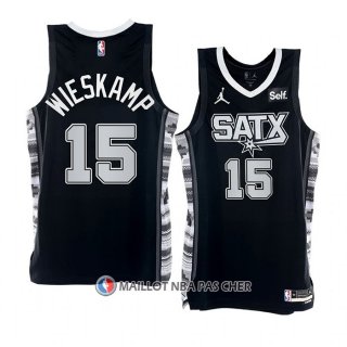 Maillot San Antonio Spurs Joe Wieskamp NO 15 Statement 2022-23 Noir