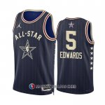 Maillot All Star 2024 Minnesota Timberwolves Anthony Edwards NO 5 Bleu