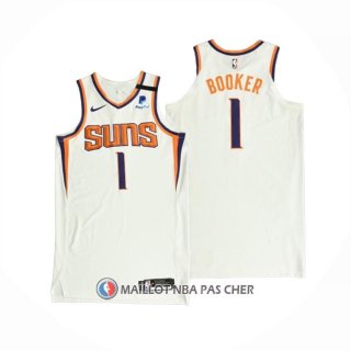 Maillot Phoenix Suns Devin Booker NO 1 Association Authentique 2021 Blanc