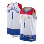 Maillot New Orleans Pelicans Zion Williamson Ville 2020-21 Blanc