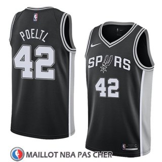 Maillot San Antonio Spurs Jakob Poeltl No 42 Icon 2018 Noir