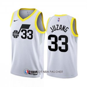 Maillot Utah Jazz Johnny Juzang NO 33 Association 2022-23 Blanc