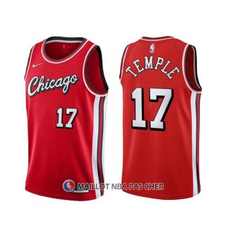 Maillot Chicago Bulls Garrett Temple NO 17 Ville 2021-22 Rouge