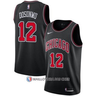 Maillot Chicago Bulls Ayo Dosunmu NO 12 Statement 2021 Noir