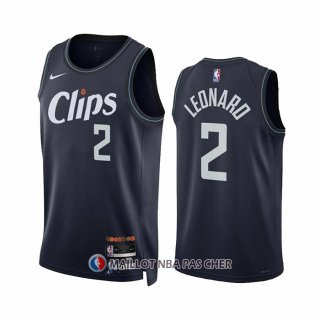 Maillot Los Angeles Clippers Kawhi Leonard NO 2 Ville 2023-24 Bleu