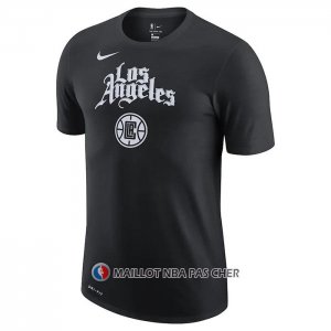 Maillot Manche Courte Los Angeles Clippers Ville Edition Noir