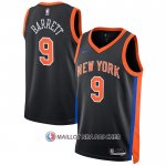 Maillot New York Knicks Rj Barrett NO 9 Ville 2022-23 Noir