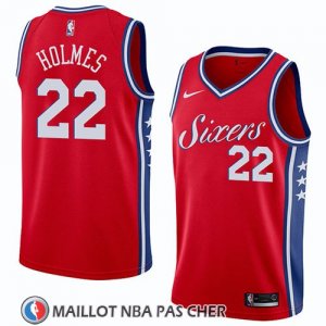 Maillot Philadelphia 76ers Richaun Holmes No 22 Statement 2018 Rouge