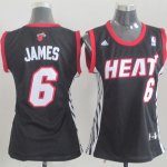 Maillot Femme de James Miami Heat #6 Noir