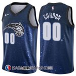 Maillot Orlando Magic Gordon 00 Ciudad 2017-18 Bleu