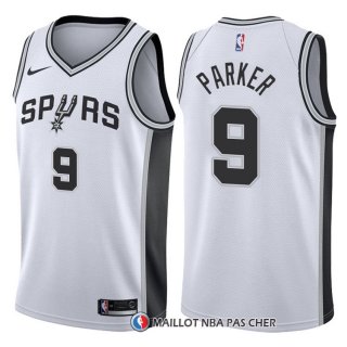 Maillot Authentique San Antonio Spurs Parker 2017-18 9 Blanc