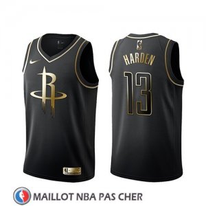 Maillot Golden Edition Houston Rockets James Harden Noir
