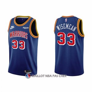Maillot Golden State Warriors James Wiseman NO 33 75th Anniversary Bleu