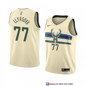 Maillot Milwaukee Bucks Ersan Llyasova Ville 2018 Crema
