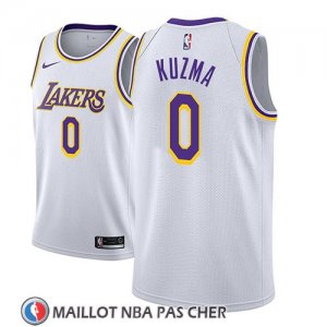 Maillot Los Angeles Lakers Kyle Kuzma No 0 Association 2018 Blanc