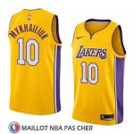 Maillot Los Angeles Lakers Sviatoslav Mykhailiuk No 10 Icon 2018 2019 Jaune