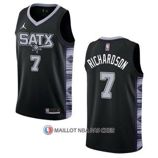 Maillot San Antonio Spurs Josh Richardson NO 7 Statement 2022-23 Noir