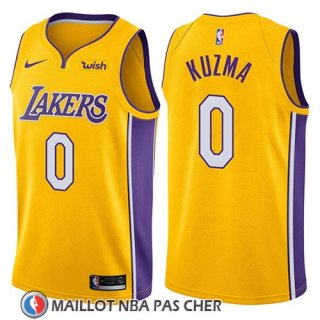 Maillot Los Angeles Lakers Kyle Kuzma No 0 Icon 2018 Jaune