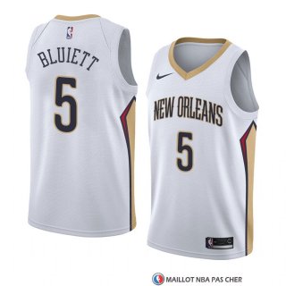 Maillot New Orleans Pelicans Trevon Bluiett Association 2017-18 Blanc