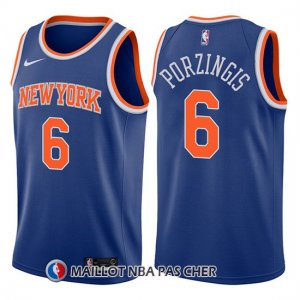 Maillot New York Knicks Kristaps Porzingis 6 2017-18 Bleu