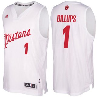 Maillot Navidad 2016 Pistons Chauncey Billups 1 Blanc
