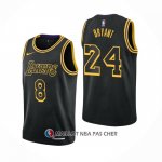 Maillot Los Angeles Lakers Kobe Bryant NO 8 24 Black Mamba Noir
