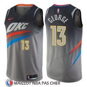 Maillot Thunder Paul George 13 Ciudad 2017-18 Gris