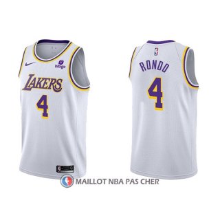 Maillot Los Angeles Lakers Rajon Rondo NO 4 Association 2021-22 Blanc