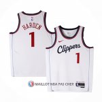 Maillot Los Angeles Clippers James Harden NO 1 Association 2024-25 Blanc