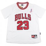 Maillot Authentique Manche Courte Bulls Jordan 23 Blanc