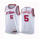 Maillot Houston Rockets Fred Vanvleet NO 5 Ville 2023-24 Blanc