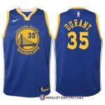 Maillot Enfant Golden State Warriors Durant 2017-18 35 Bleu