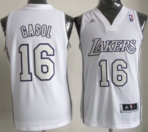 Maillot Gasol Los Angeles Lakers #16 Blanc