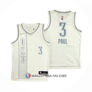 Maillot Oklahoma City Thunder Chris Paul NO 3 Ville 2021-22 Blanc