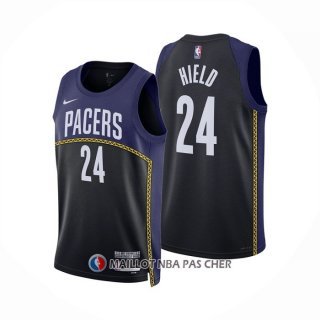 Maillot Indiana Pacers Buddy Hield NO 24 Ville 2022-23 Bleu