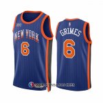 Maillot New York Knicks Quentin Grimes NO 6 Ville 2023-24 Bleu