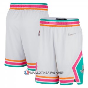 Short San Antonio Spurs Ville 2021-22 Blanc