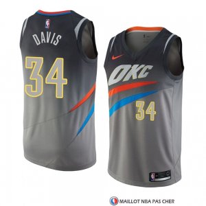 Maillot Oklahoma City Thunder Tyler Davis Ville 2018 Gris