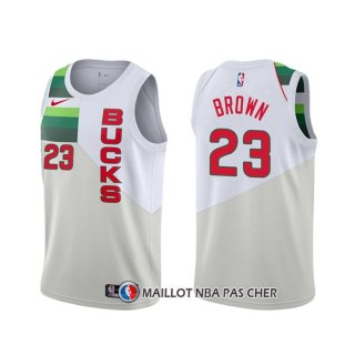 Maillot Milwaukee Bucks Sterling Brown Earned Blanc