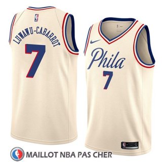 Maillot Philadelphia 76ers Timothe Luwawu-cabarrot No 7 Ciudad 2018 Crema