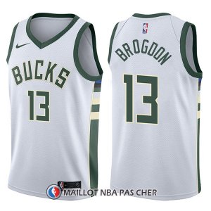 Maillot Milwaukee Bucks Malcolm Brogdon Swingman Association 13 2017-18 Blanc