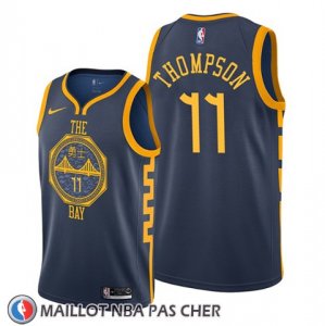 Maillot Golden State Warriors Klay Thompson Ville Edition Bleu
