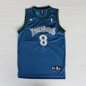 Maillot retro de Mssury Minnesota Timberwolves #8 Bleu