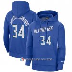 Veste a Capuche Milwaukee Bucks Giannis Antetokounmpo Ville 2020-21 Bleu